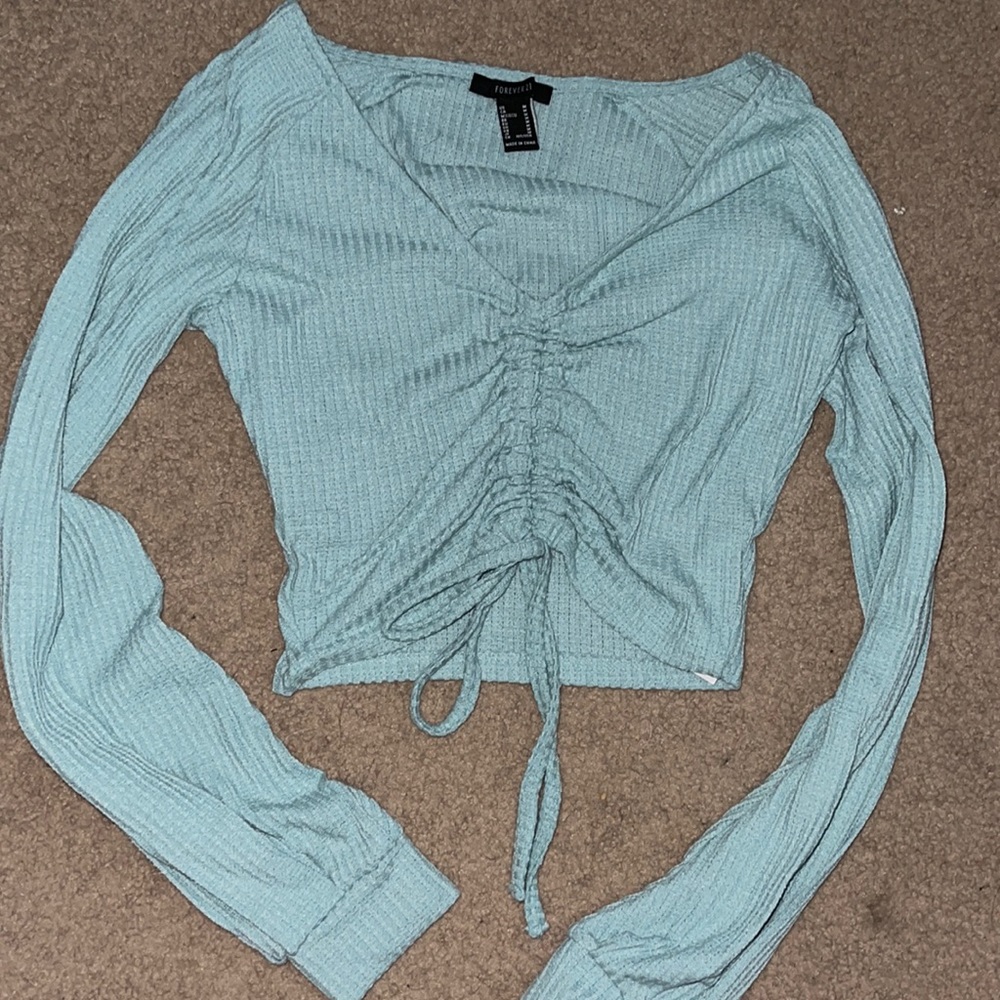 Womens Ruched Long Sleeve top